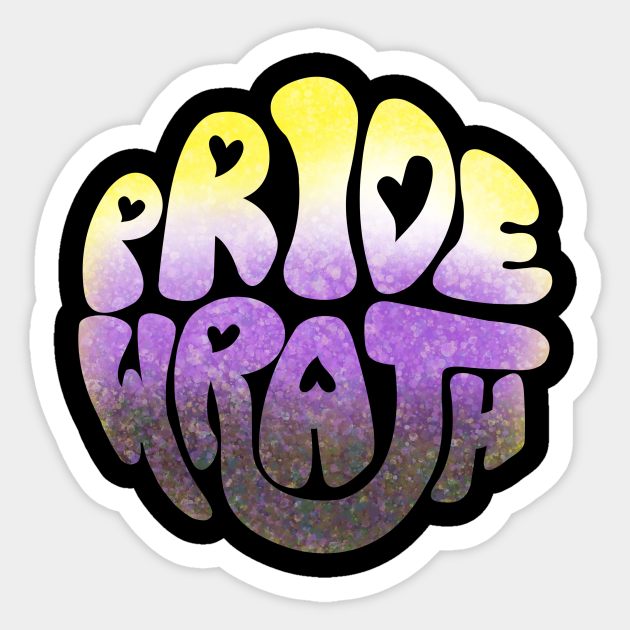 Pride And Wrath Enby Non Binary Pride Enby Pride Sticker Teepublic